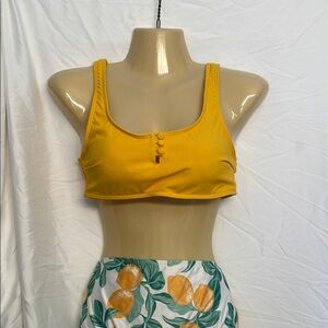 Modcloth Lemon Yellow Bikini Top